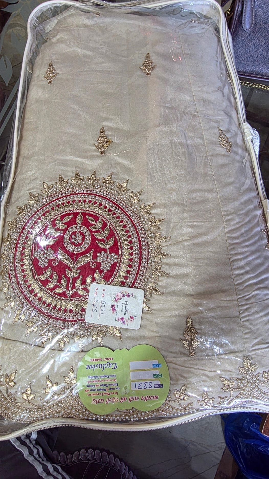 Royal Look, Red & Golden Party Wear, Hand-embroidered for Buy & Rent - Lehenga at House of Radhya Kharar