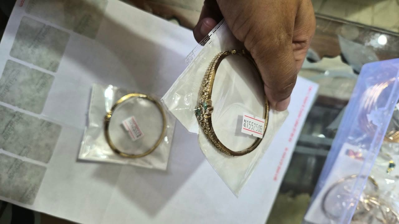 Regal Bracelet with Green, Pink & White Stone Detailing - 3 Color - Jewellery at House of Radhya Kharar